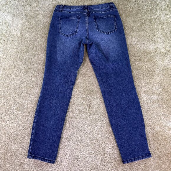 D Jeans Skinny Ankle Mid Rise Jeans Women's Size 6 Blue Denim Stretch E735 - Picture 6 of 12